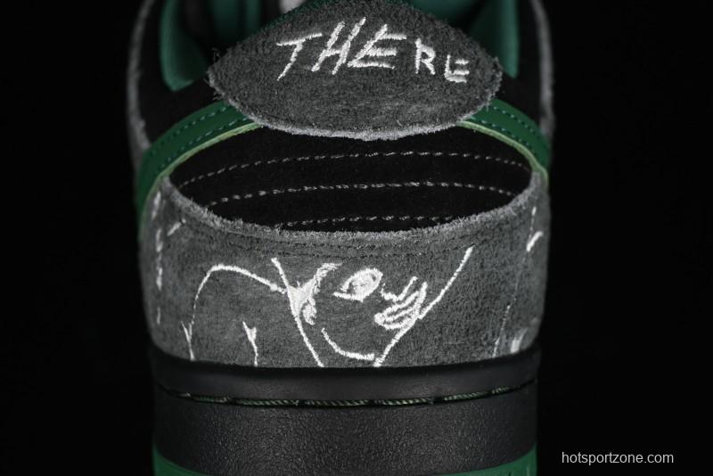 Nike There Skateboards x Nike SB Dunk Low Graffiti Art Style Collaboration SB Low Top Casual Skate Shoes - HF7743-001