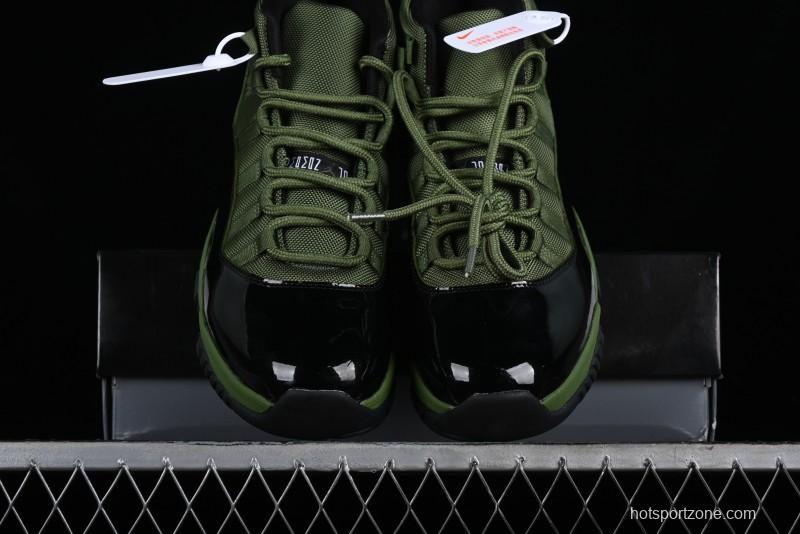 Nike Air Jordan 11 Retro High Top Basketball Shoes in Black Green - CT8012-300