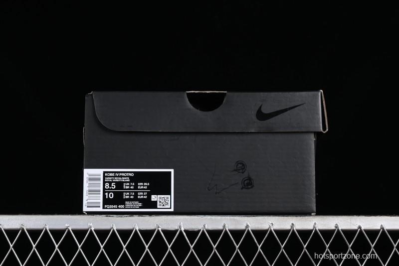 Nike Zoom Kobe IV ZK4 Basketball Shoes with Electroplated Blue Design - FQ3545-400