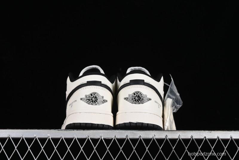 Nike Air Jordan 1 Low LV Collaboration - Printed Knight High-End Custom Low-Top Culture Basketball Shoes SJ9950-005