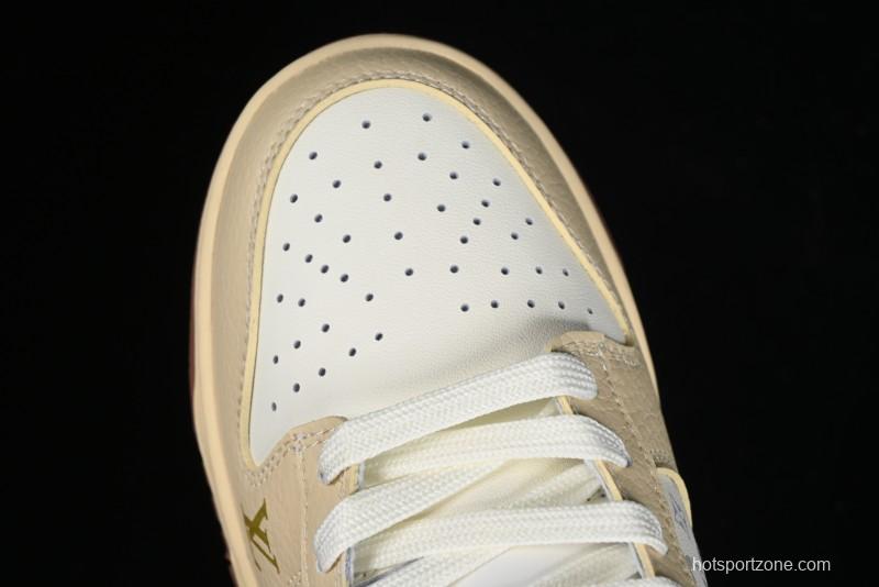 Nike SB Dunk Low LV Collaboration - Beige Green Anniversary High-End Custom Low-Top Casual Skate Shoes - LV6188-003