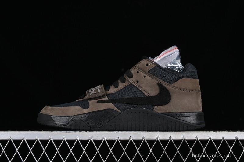Nike Travis Scott x Jordan Cut The Check AJ1 Basketball Shoes with Velcro Design - FZ8117-200