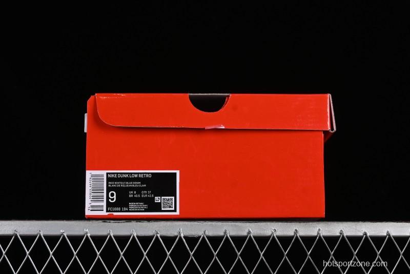 Nike Dunk Low Supreme - Denim Blue Jeans Anniversary High-End Customized Low-Top Casual Sneakers - FC1688-194