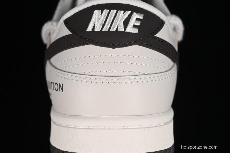 Nike SB Dunk Low LV Collaboration - Coffee Pig Anniversary High-End Custom Low-Top Casual Skate Shoes - XX2025-328