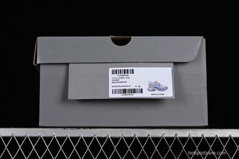 Balenciaga Runner Kith Four Color Retro Casual Sneakers - W3RBMU9754