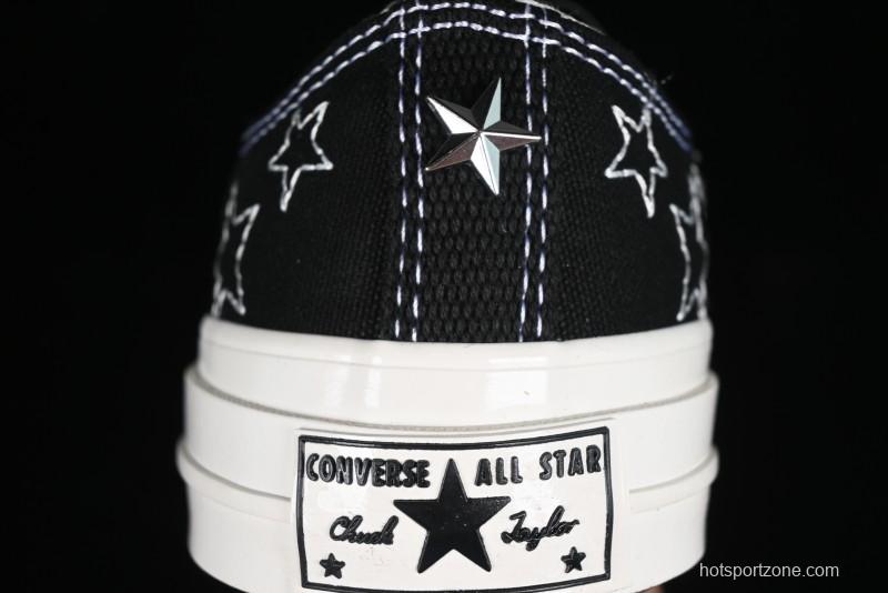 Converse Chuck 70 SNL Low Top Canvas Sneakers with Star Embroidery and Metal Studs - A11612C