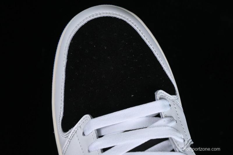 Nike Air Jordan 1 Low "Quai 54" Casual Sneakers in White Black Blue - HQ0764-001