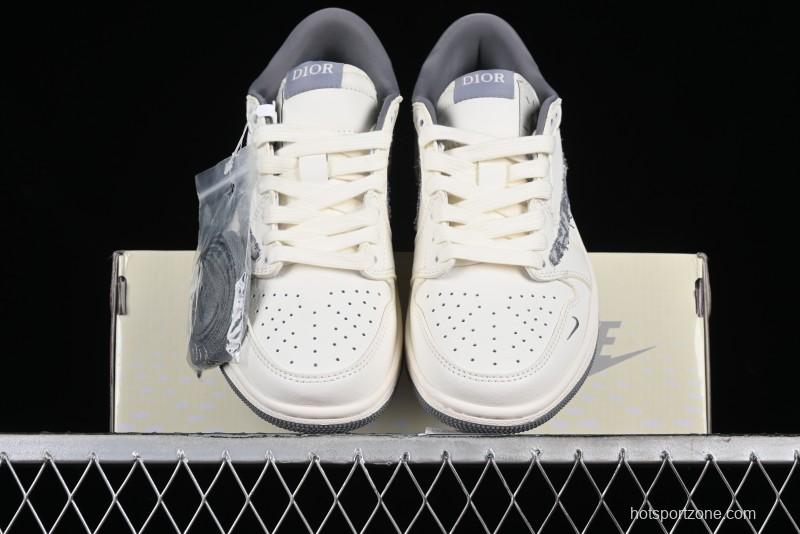 Nike Travis Scott x Fragment Design x Air Jordan 1 Low OG SP AJ1 Retro Sneakers - DM6688-603