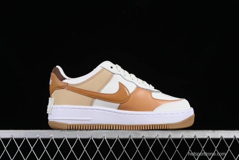 Nike Air Force 1 Shadow Low-Top Sneakers with Lightweight EVA Midsole and Anti-Slip RB Rubber Outsole - DZ1847-106