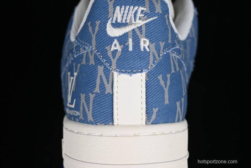 Nike Air Force 1 '07 Low LV Collaboration - Denim Double Swoosh Low-Top Casual Sneakers - HD1968-028