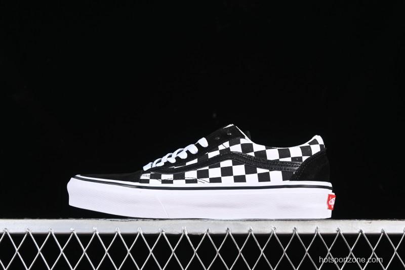 Vans Old Skool Checkerboard Low-Top Casual Skate Shoes - VN0A0009QCPA2