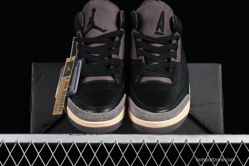 Nike A Ma Maniere x Air Jordan 3 Retro Black Sneakers - FZ4811-001