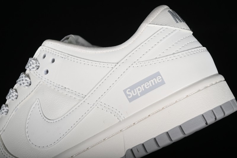 Nike SB Dunk Low Supreme Collaboration - Classic Beige Gray Anniversary High-End Custom Low-Top Casual Skate Shoes - XX8888-001