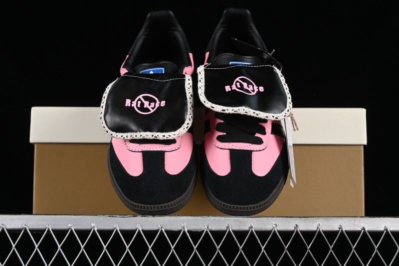 Adidas Samba OG B75807 Customized Casual Sneakers with Vibrant Hot Pink and Sweet Black Colorway - B75807