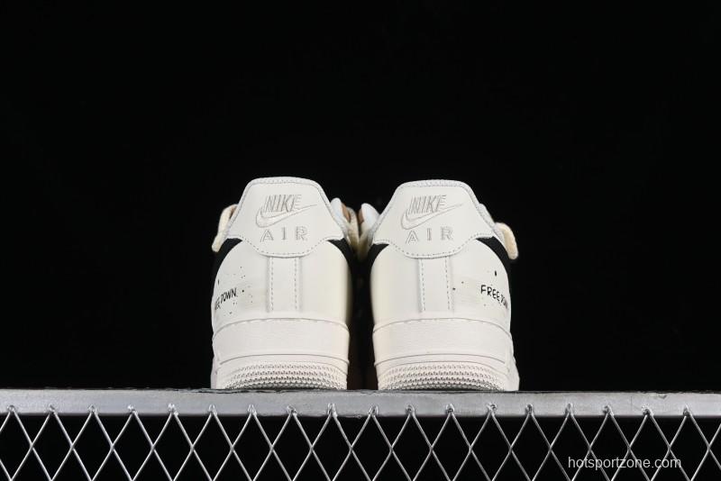 Nike Air Force 1 '07 Low Custom Cappuccino Anime-Themed Spray-Painted Casual Sneakers with Strap - ZH0316-019