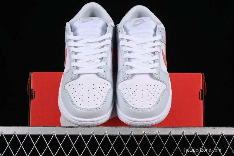 Nike SB Dunk Low White Grey Pink Skateboarding Shoes - HF0730-160