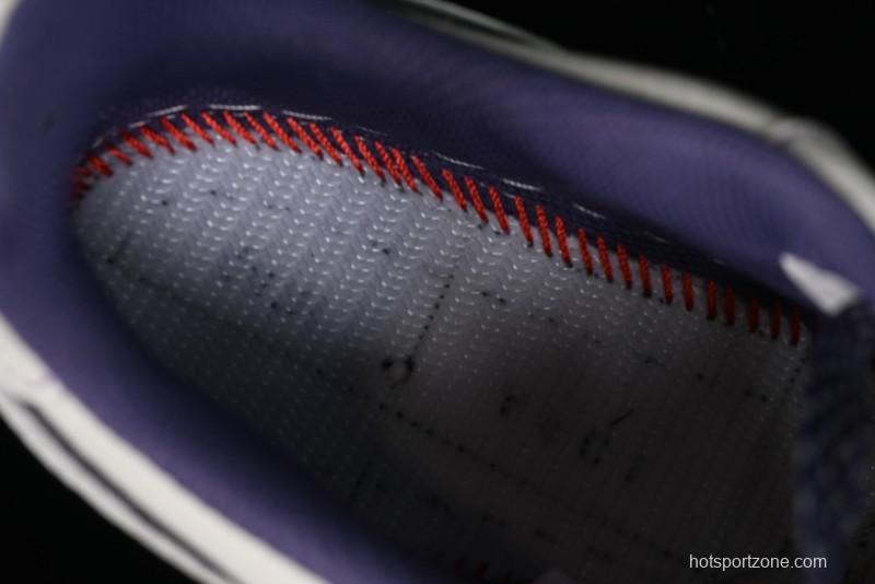 Stussy x Nike Air Force 1 '07 Low Retro Casual Sneakers with Reflective Military Purple - UN1635-222