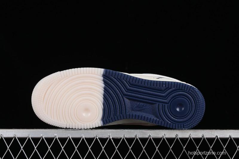 Nike Air Force 1 '07 Low Supreme Collaboration - White Blue Color Block Low-Top Casual Sneakers - XZ6188-001