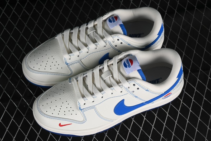Nike SB Dunk Low Pepsi Anniversary Premium Custom Low-Top Casual Skate Shoes - XB3802-349