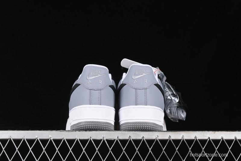 Nike Air Force 1 '07 Low Casual Sneakers in Black, White, and Gray - FB7162-081