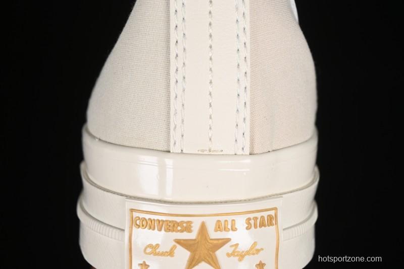 Converse Chuck 70s High Top Casual Sneakers with Cream Cloud and Gold Accents - A08232C