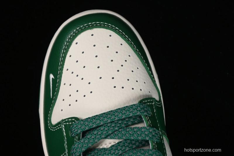 Nike SB Dunk Low Stussy Collaboration - Dark Green Anniversary Custom Low-Top Casual Skate Shoes - BB9898-005