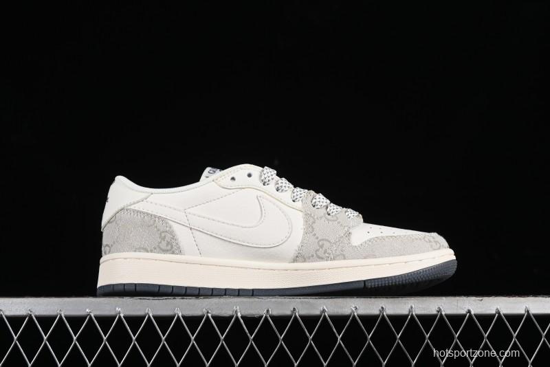 Nike Travis Scott x Fragment Design x Air Jordan 1 Low OG SP AJ1 Casual Sneakers - XZ1658-002