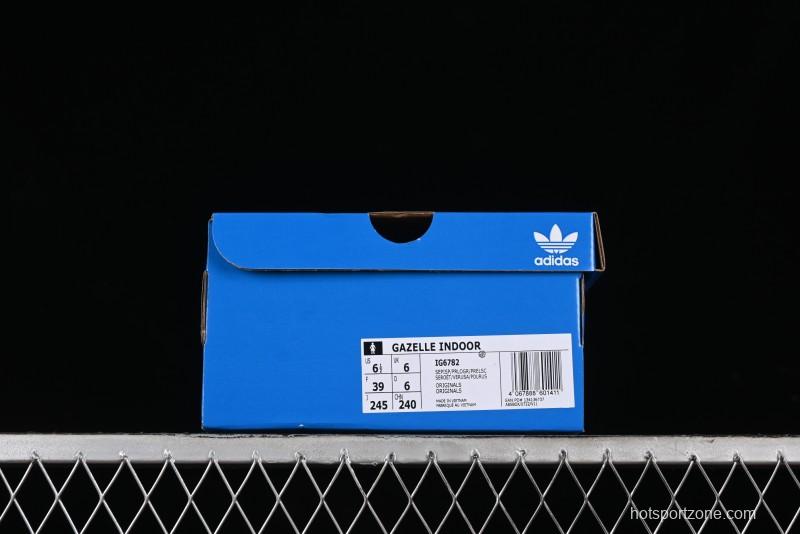 Adidas Originals Gazelle Indoor Retro Casual Slip-Resistant Wear-Resistant Low-Top Sneakers - IG6782