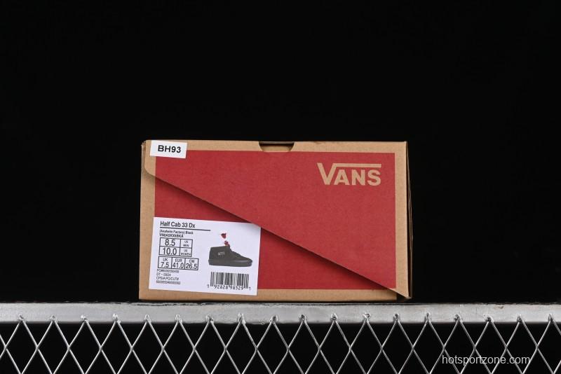 Vans Half Cab 33 DX Black Knight Anaheim Classic Retro Skate Shoes - VN0A5KX6BKA