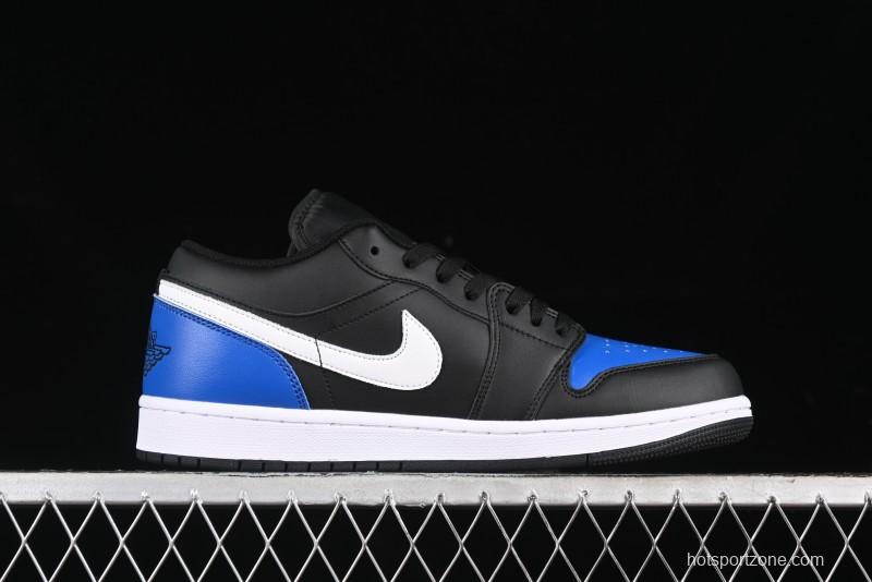 Nike Air Jordan 1 Low Retro Basketball Shoes in Black/Blue - 553558-042