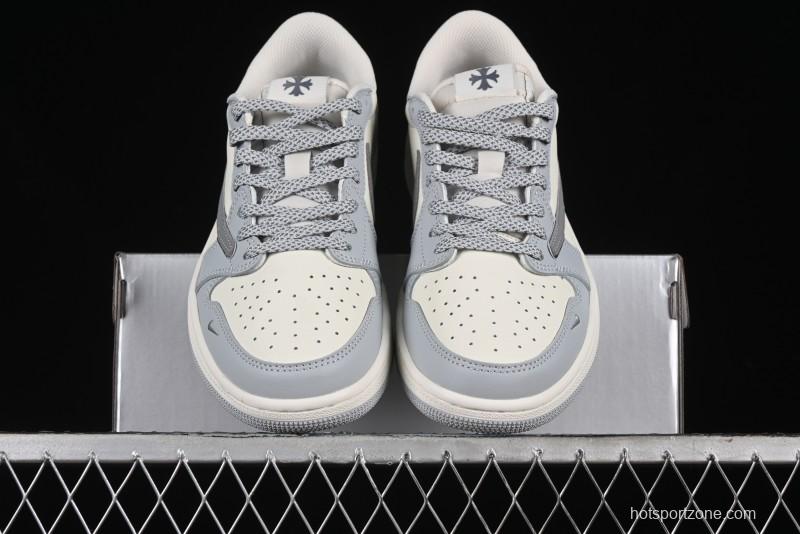 Nike Travis Scott x Fragment Design x Air Jordan 1 Low OG SP AJ1 Retro Sneakers - DM7866-016