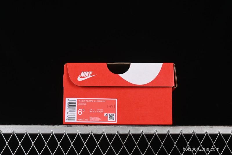 Nike Classic Cortez Leather Retro Running Shoes - FB6877-100