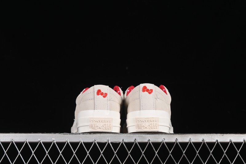 Converse One Star x Hello Kitty Low Top Casual Sneakers with Crystal Outsole and Replaceable Laces - 162937C