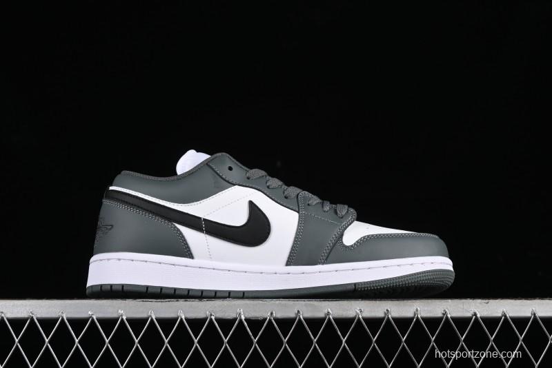 Nike Air Jordan 1 Low AJ1 Black Grey Low-Top Lifestyle Basketball Shoes - 553560-152