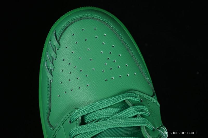 Nike Air Jordan 1 Low "Method of Make" Casual Sneakers in Green and Gold - FN5032-300