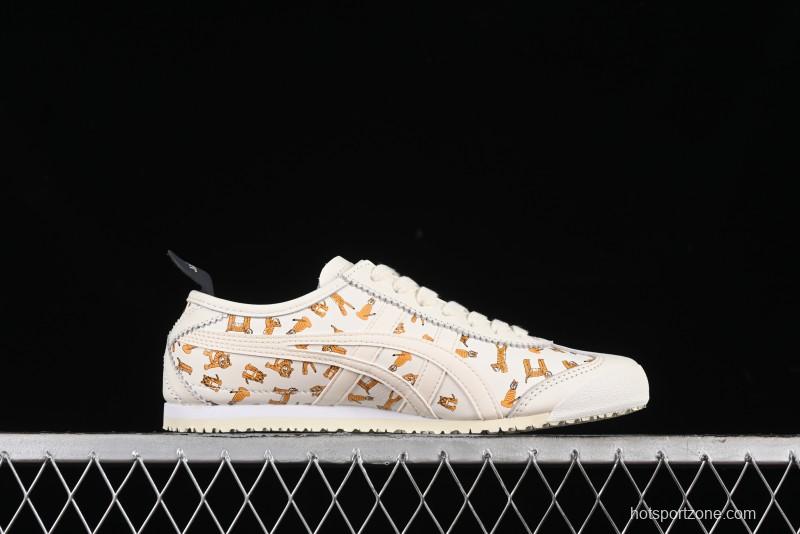 Onitsuka Tiger Mexico 66 Low-Top Leisure Running Shoes with Full-Grain Leather Upper - 1183B785-100