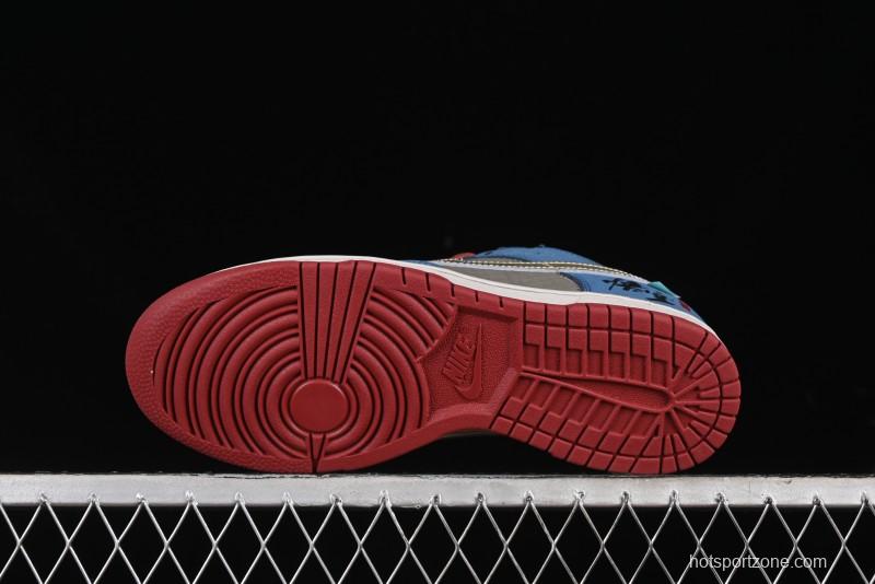 Nike Dunk Low Retro Deconstructed Casual Sneakers with Cloud and Dragon Patterns Inspired by Black Myth: Wukong Game - DV2433-109