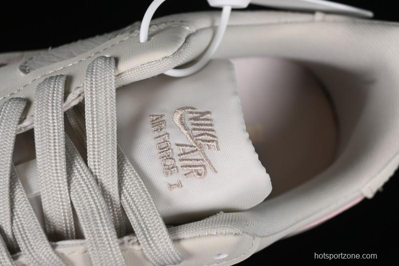 Nike Air Force 1 PLT AF ORM Triple White Low Top Casual Sneakers - DJ9946-108