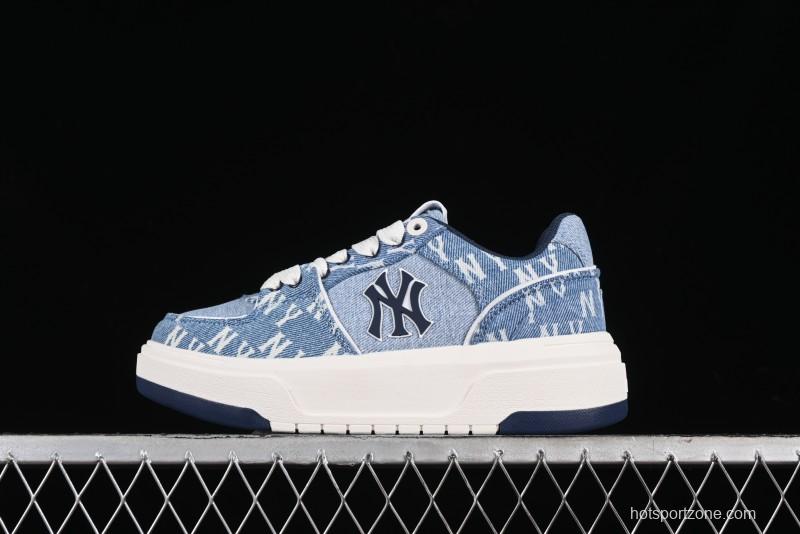 New York Yankees MLB Chunky Liner Denim Basic Platform Sandals - 3ASXCDC4N50BLS