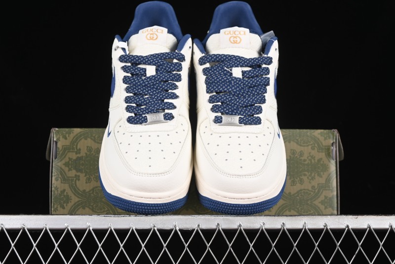 Nike Air Force 1 '07 Low Gucci Collaboration - Light Blue Linen Low-Top Casual Sneakers - XZ3398-788