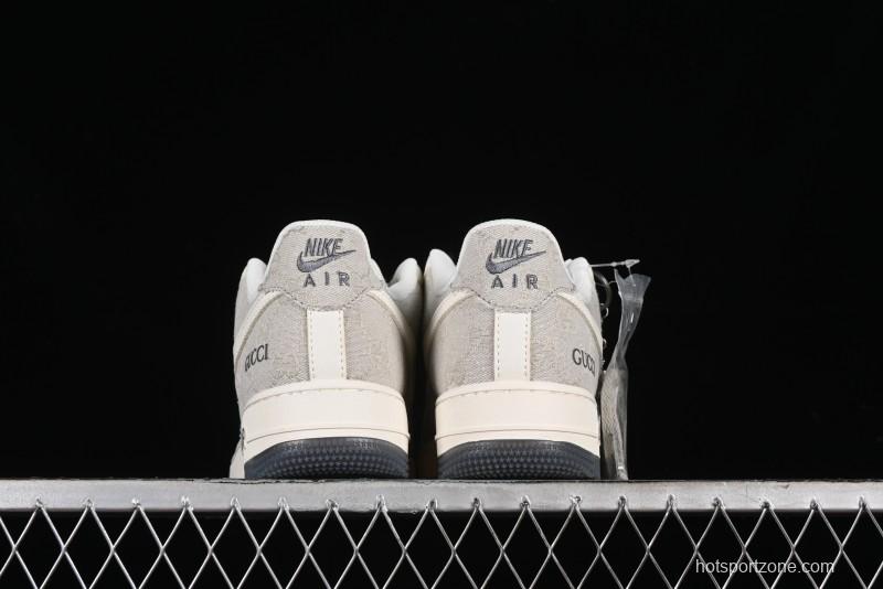 Nike Air Force 1 '07 Low Gucci Collaboration - Ash Grey Low-Top Casual Sneakers BB9577-102