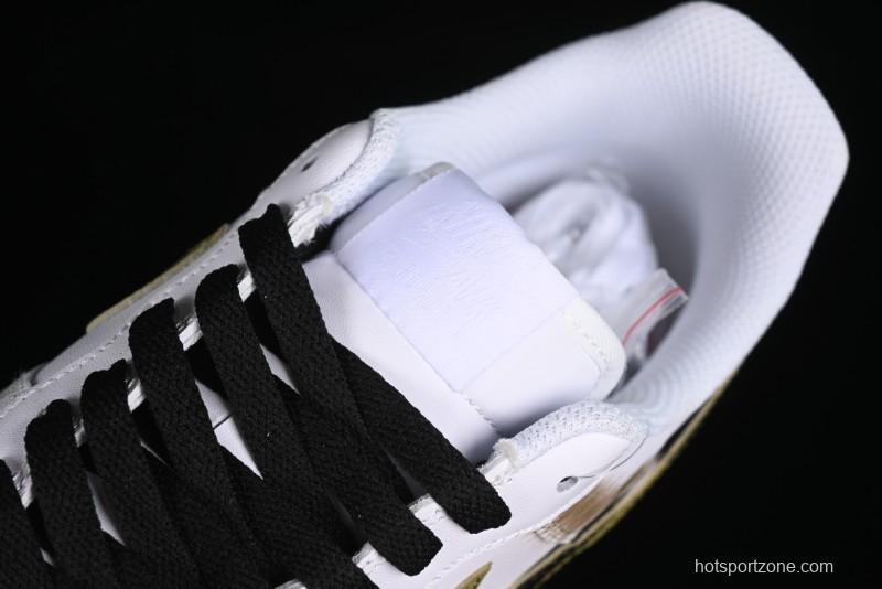 Nike Air Force 1 '07 Low Casual Sneakers with Anime-Inspired Hand-Painted Design and Triple Swoosh Shadow - CW2288-111