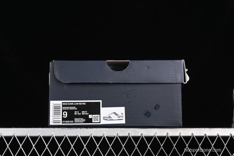 Nike SB Dunk Low Dior Collaboration - Navy Blue Pattern Anniversary High-End Custom Low-Top Casual Skate Shoes - XY1688-005