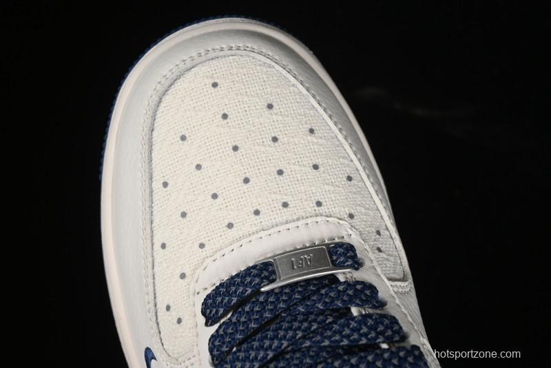 Nike Air Force 1 '07 Low Gucci Collaboration - Light Blue Linen Low-Top Casual Sneakers - XZ3398-788