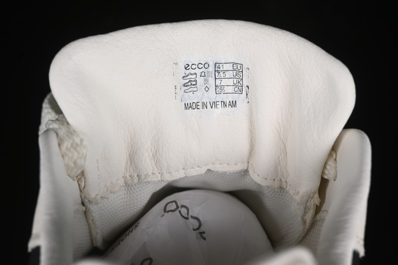 ECCO 2024 New Fashion Simple Versatile Genuine Leather White Sneakers - 61881301001