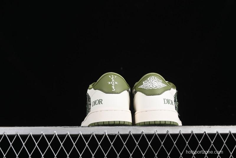 Nike Travis Scott x Fragment Design x Air Jordan 1 Low OG SP AJ1 Retro Sneakers - DM6688-605