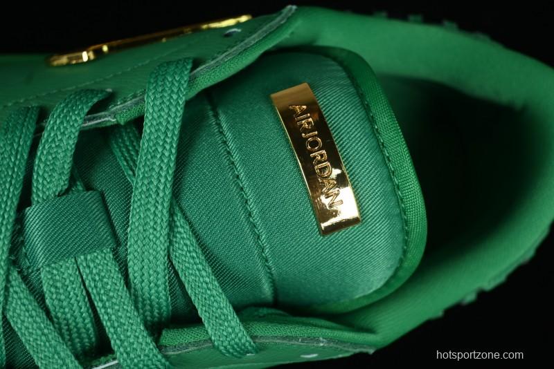 Nike Air Jordan 1 Low "Method of Make" Casual Sneakers in Green and Gold - FN5032-300