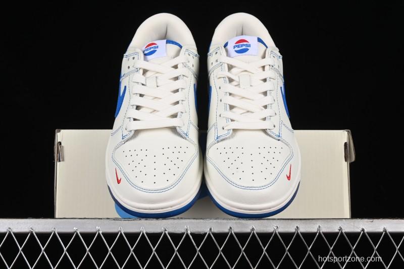 Nike SB Dunk Low Pepsi Anniversary Premium Custom Low-Top Casual Skate Shoes - XB3802-349