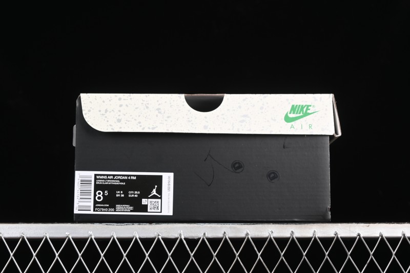 Nike Air Jordan 4 Remastered Retro Sneakers in White Grey - FQ7940-200