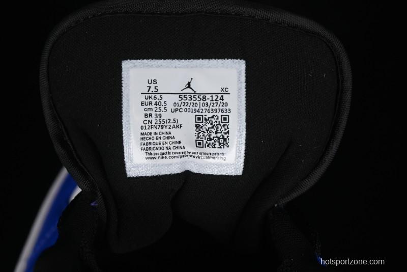 Nike Air Jordan 1 Low Retro Basketball Shoes White Blue - 553558-124